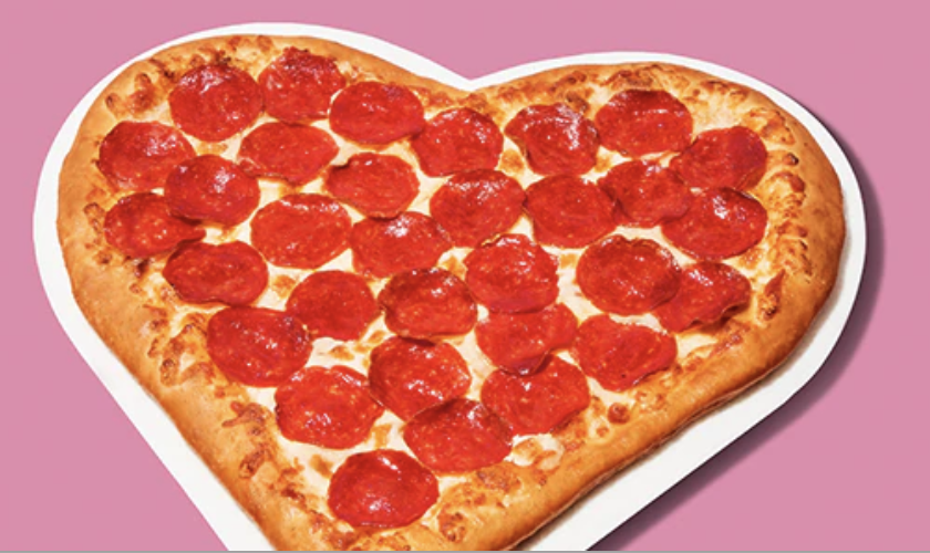 Pizza Hut 1-Topping Uncut Heart-Shaped Pizza: $14
