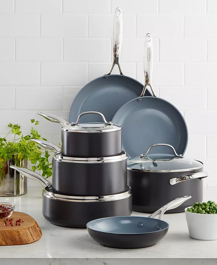 GreenPan Valencia Pro Ceramic Nonstick 11 Piece Cookware Set: $383