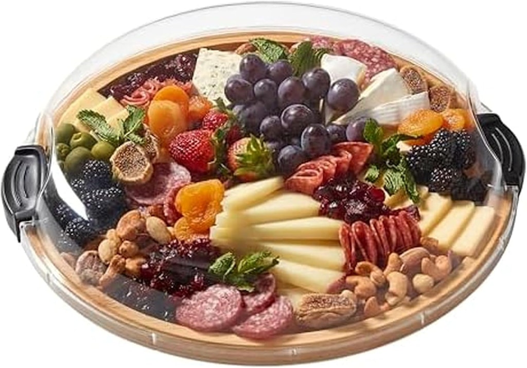 Farberware Bamboo Cutting Board with Compartment: $24.99