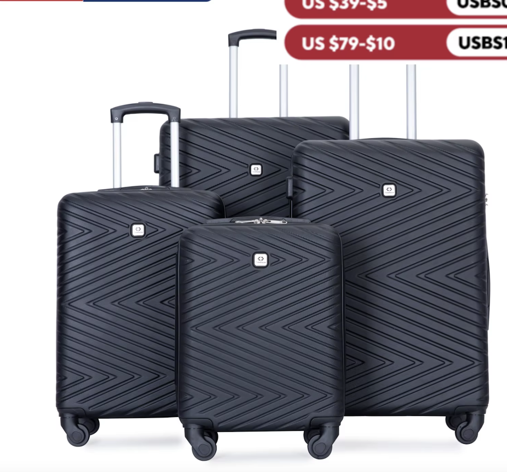 Travelhouse 4-Piece Luggage Set : $67 Travelhouse 4-Piece Luggage Set : $67