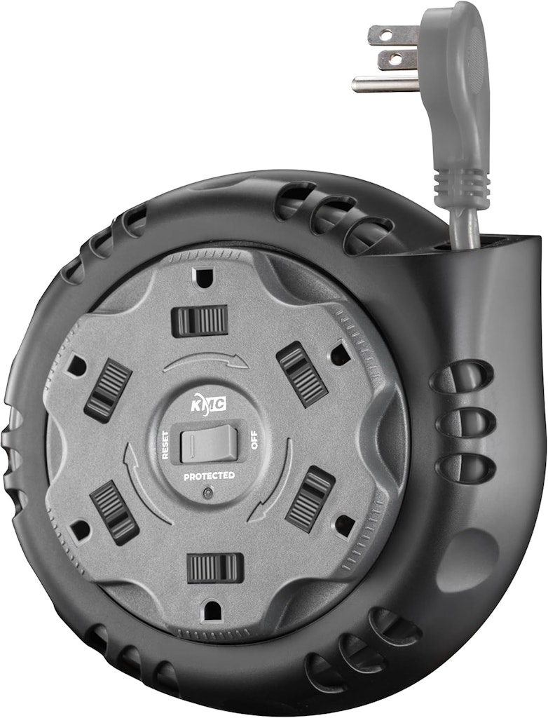 KMC 6-Outlet Cord Reel Surge Protector: $13 KMC 6-Outlet Cord Reel Surge Protector: $13