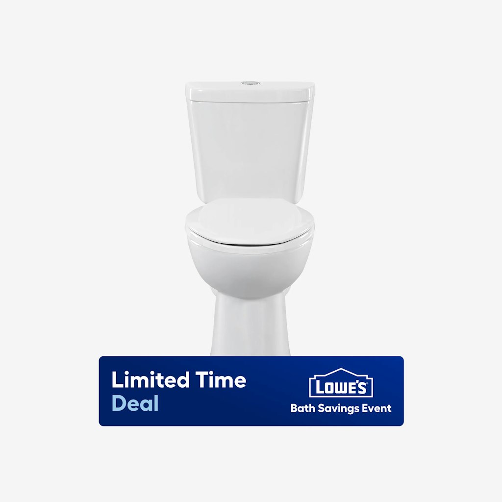 Project Source Pro-Flush Elongated 12" 1.6 GPF Dual Flush 2-Piece Toilet: $109