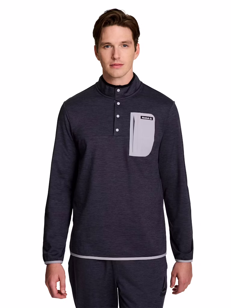 Reebok Men's Freedom Quarter Snap Sweatshirt: $11