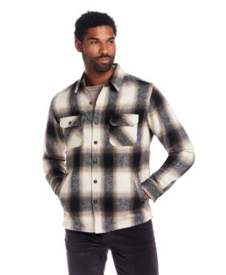 Weatherproof Vintage Men's Wool-Blend Plaid Shirt Jacket: $25.43
