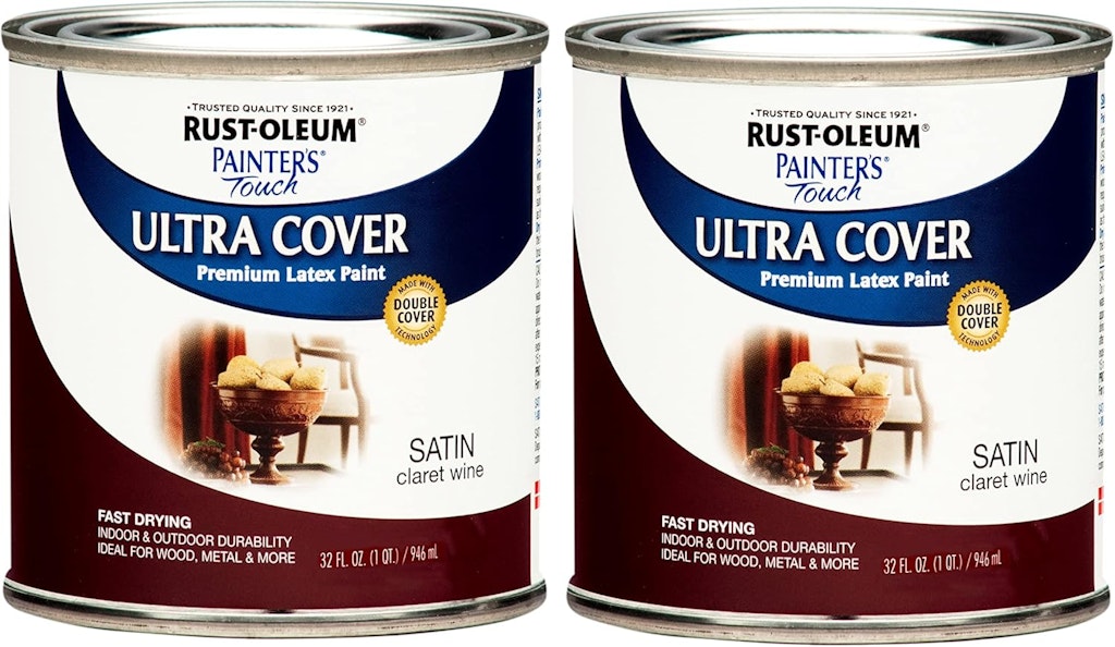 Rust-Oleum 1-Quart Painter's Touch Latex Paint 2-Pack: $16