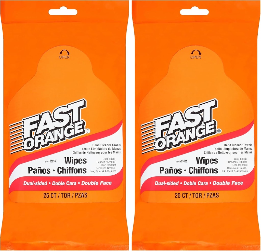 Fast Orange 25-Count Mechanic's Hand Cleaner Wipes 2-Pack: $8.94 Fast Orange 25-Count Mechanic's Hand Cleaner Wipes 2-Pack: $8.94