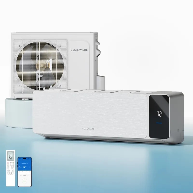 Cozeware Visio Series 12000 BTU 20 SEER2 Ductless Mini Split AC with Heat Pump: $528