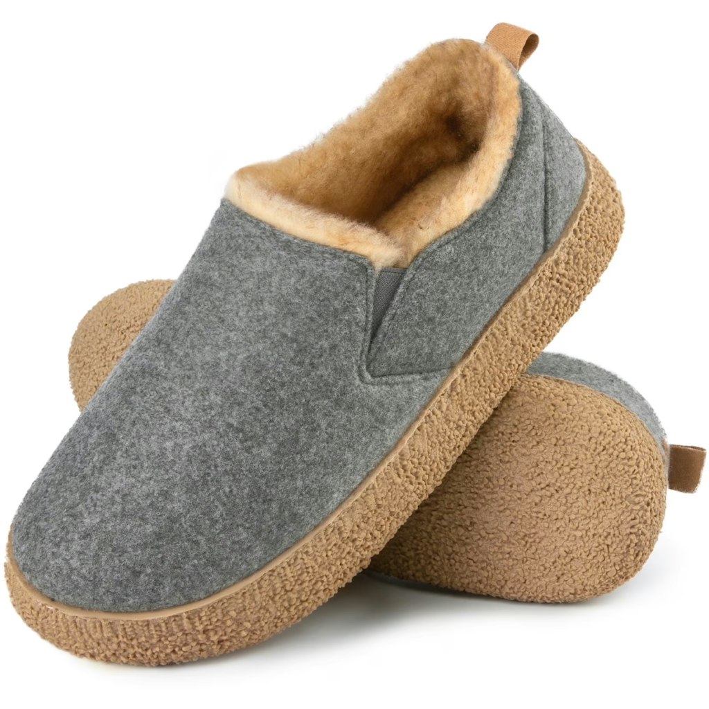 Men's Faux Felt Slippers : $9