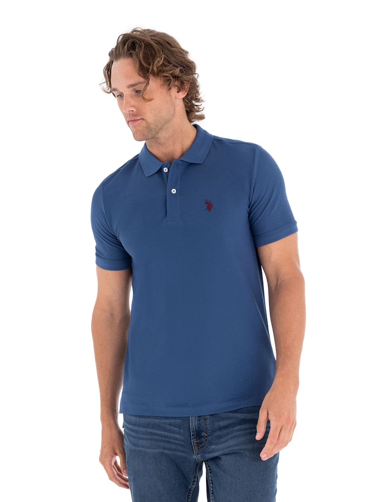 U.S. Polo Assn. Men's Performance Pique Polo Shirt: $9