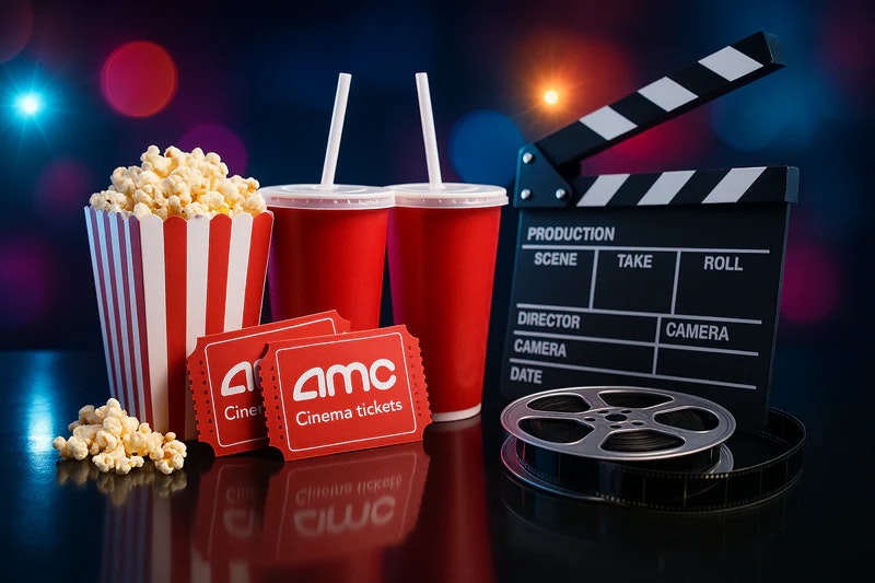 AMC Tickets for 2 w/ Drinks and Popcorn: $25