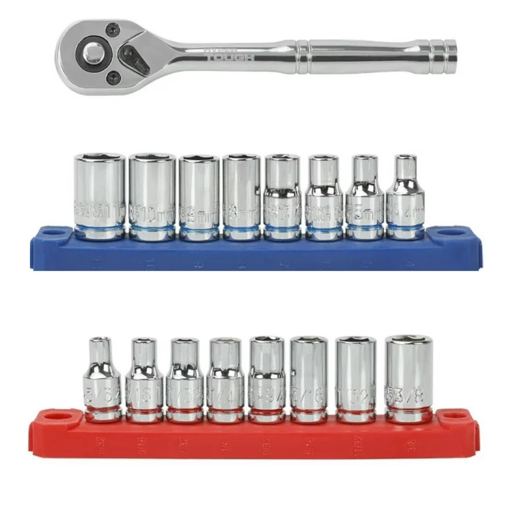 Hyper Tough 19-Piece 1/4" Drive Ratchet and Socket Set: $15.72 Hyper Tough 19-Piece 1/4" Drive Ratchet and Socket Set: $15.72