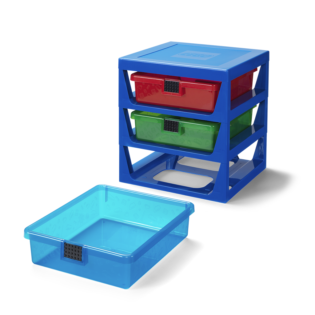 LEGO Transparent 3-Drawer Storage Rack System: $35.99