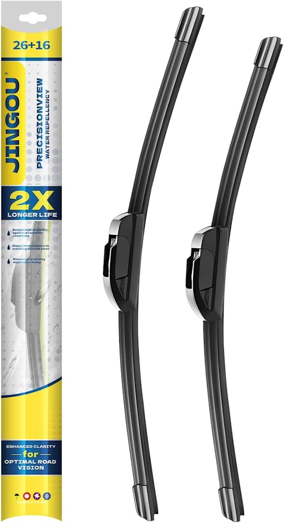 Jingou 26" + 16" Replacent Front Windshield Wiper Blades for Toyota: $15 w/ Prime