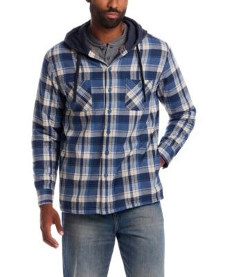 Weatherproof Vintage Men's Sherpa Lined Flannel Hooded Shirt Jacket: $28.43 Weatherproof Vintage Men's Sherpa Lined Flannel Hooded Shirt Jacket: $28.43