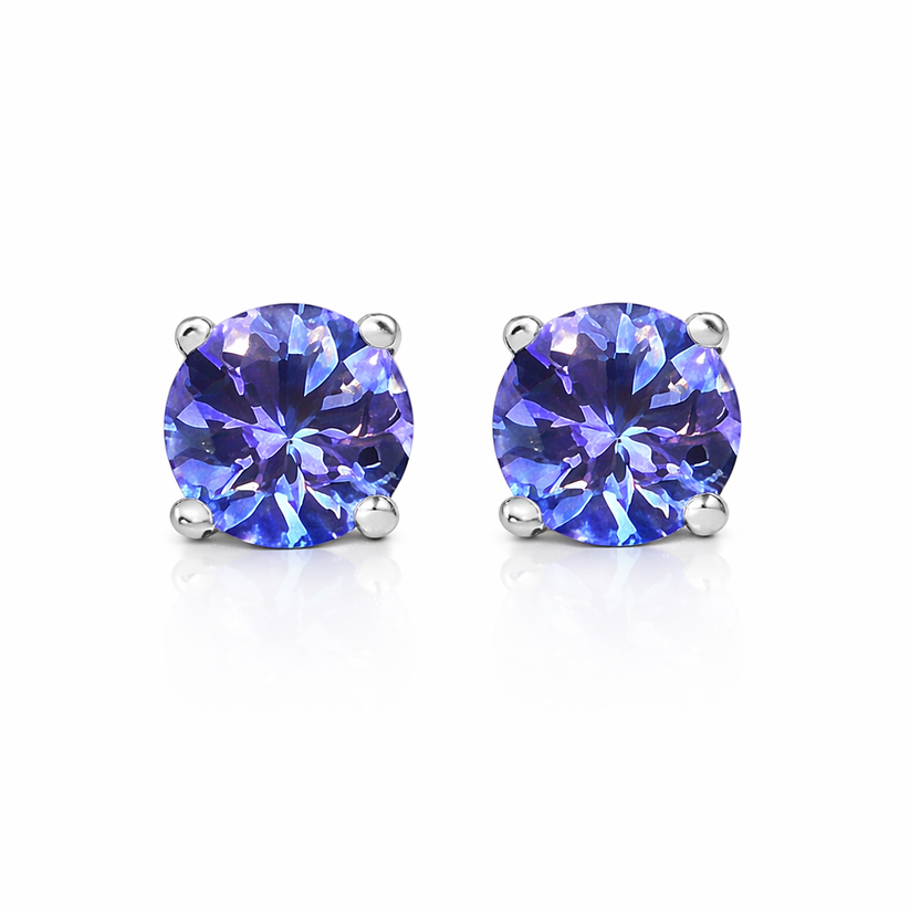 RMZ Gold Nyc 925 1.60 TCW Sterling Silver Round Tanzanite Stud Earrings : $11 RMZ Gold Nyc 925 1.60 TCW Sterling Silver Round Tanzanite Stud Earrings : $11