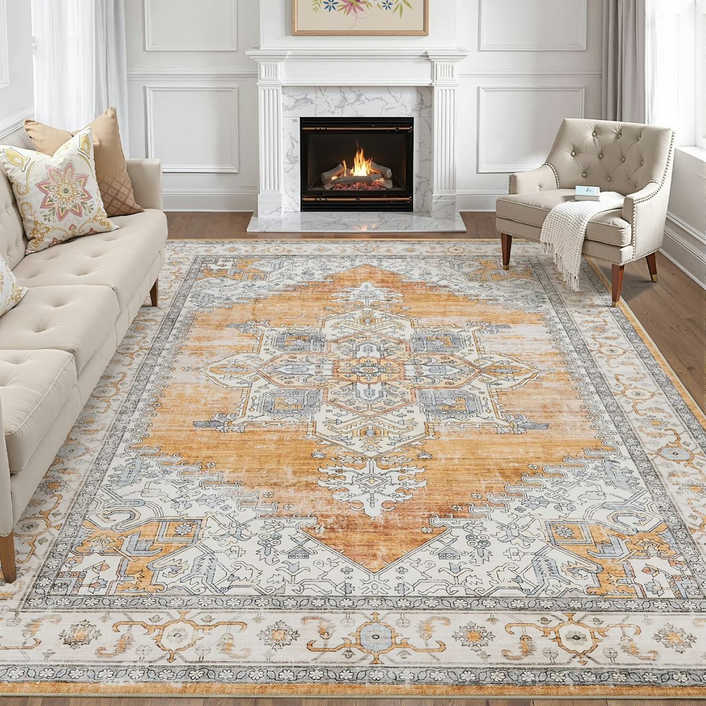 Toyoso 5x7 Machine Washable Area Rug: $40