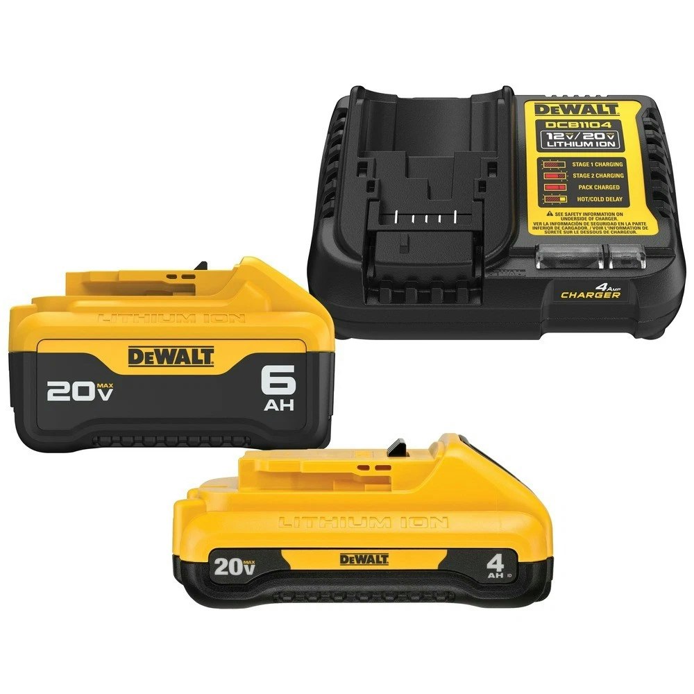 Certified Refurb DeWalt 20V Max Lithium-Ion 6.0Ah / 4.0Ah Battery Starter Kit: $105 Certified Refurb DeWalt 20V Max Lithium-Ion 6.0Ah / 4.0Ah Battery Starter Kit: $105