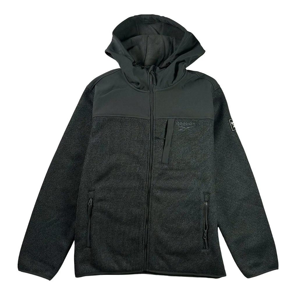 Reebok Men's Textured Soft Woven Hooded Fleece Jacket : $15