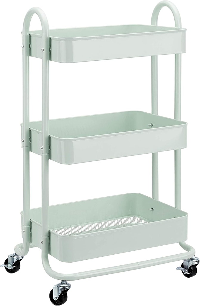 Amazon Basics 3-Tier Metal Rolling Utility or Kitchen Cart: $27