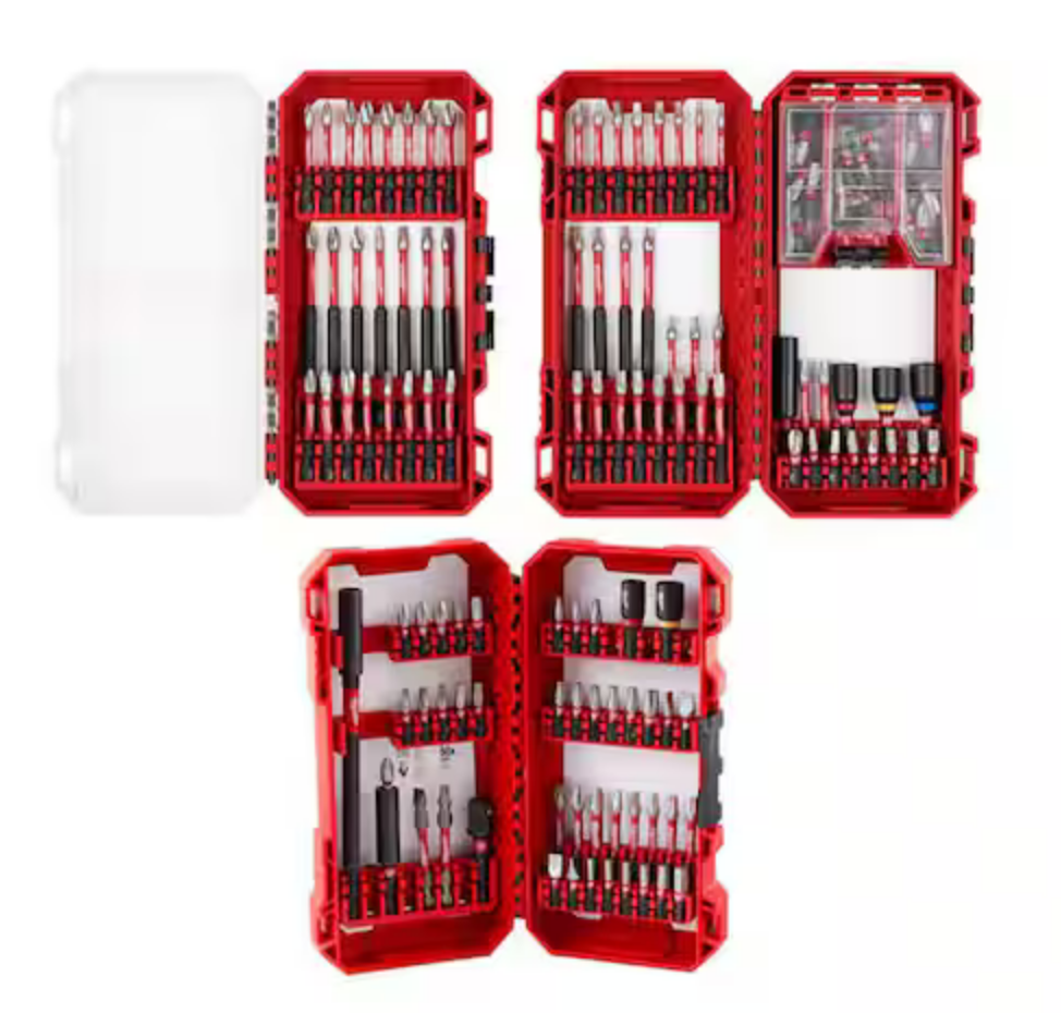 Milwaukee Shockwave 145-Piece Impact-Duty Alloy Steel Drill and Screw Driver Bit Set: $50 Milwaukee Shockwave 145-Piece Impact-Duty Alloy Steel Drill and Screw Driver Bit Set: $50