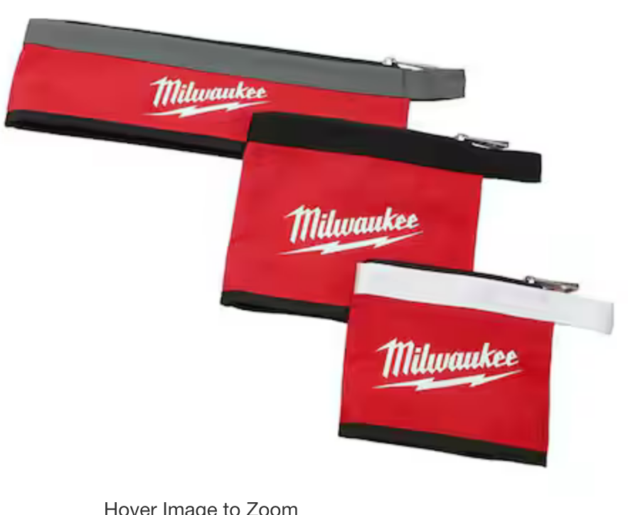 Milwaukee 14", 8", and 6" Multi-Size Zipper Tool Bags: $9.98