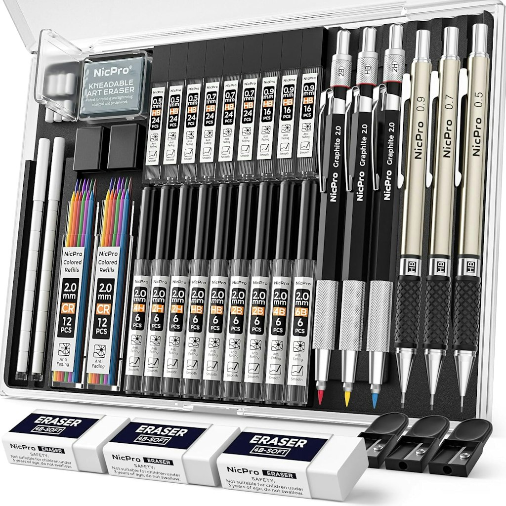 NicPro 35-Piece Mechanical Pencil Set: $11 via Sub. & Save
