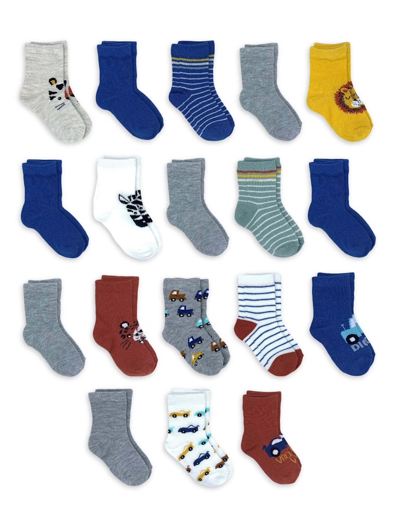 Wonder Nation Baby and Toddlers Socks 18-Pack: $5