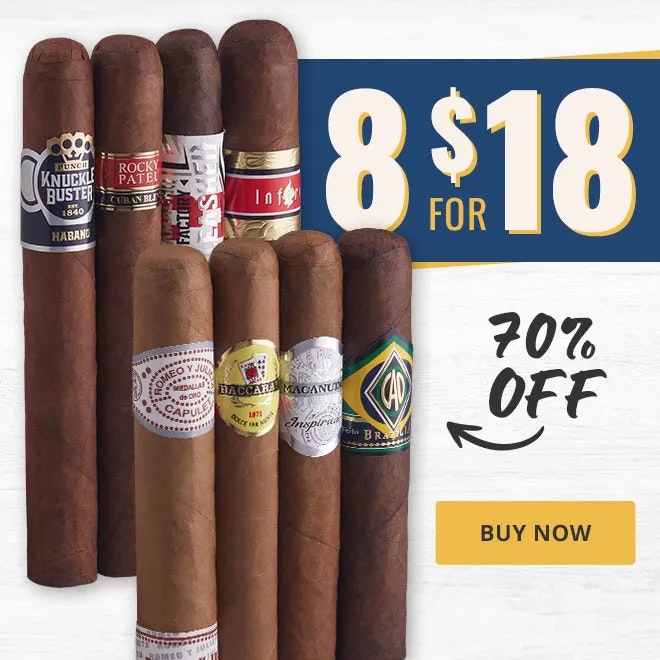 Exclusive Ultra Premium 8-Cigar Sampler at Famous Cigars: $18