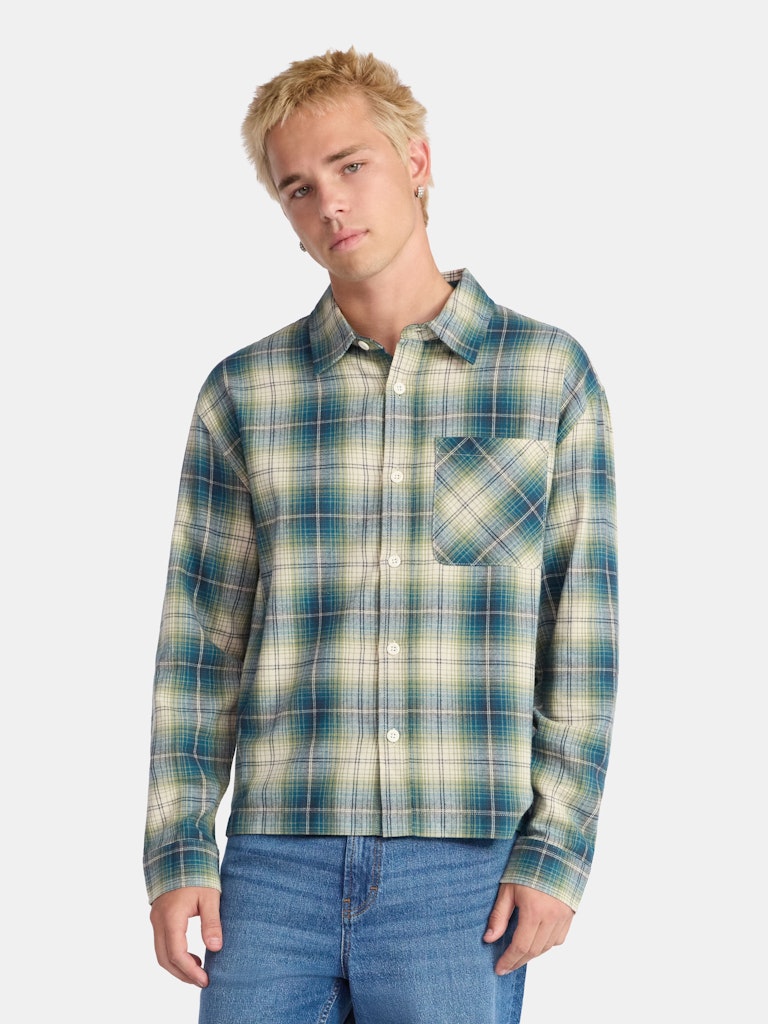 No Boundaries Men's Collared Cotton Flannel Shirt: $9 No Boundaries Men's Collared Cotton Flannel Shirt: $9