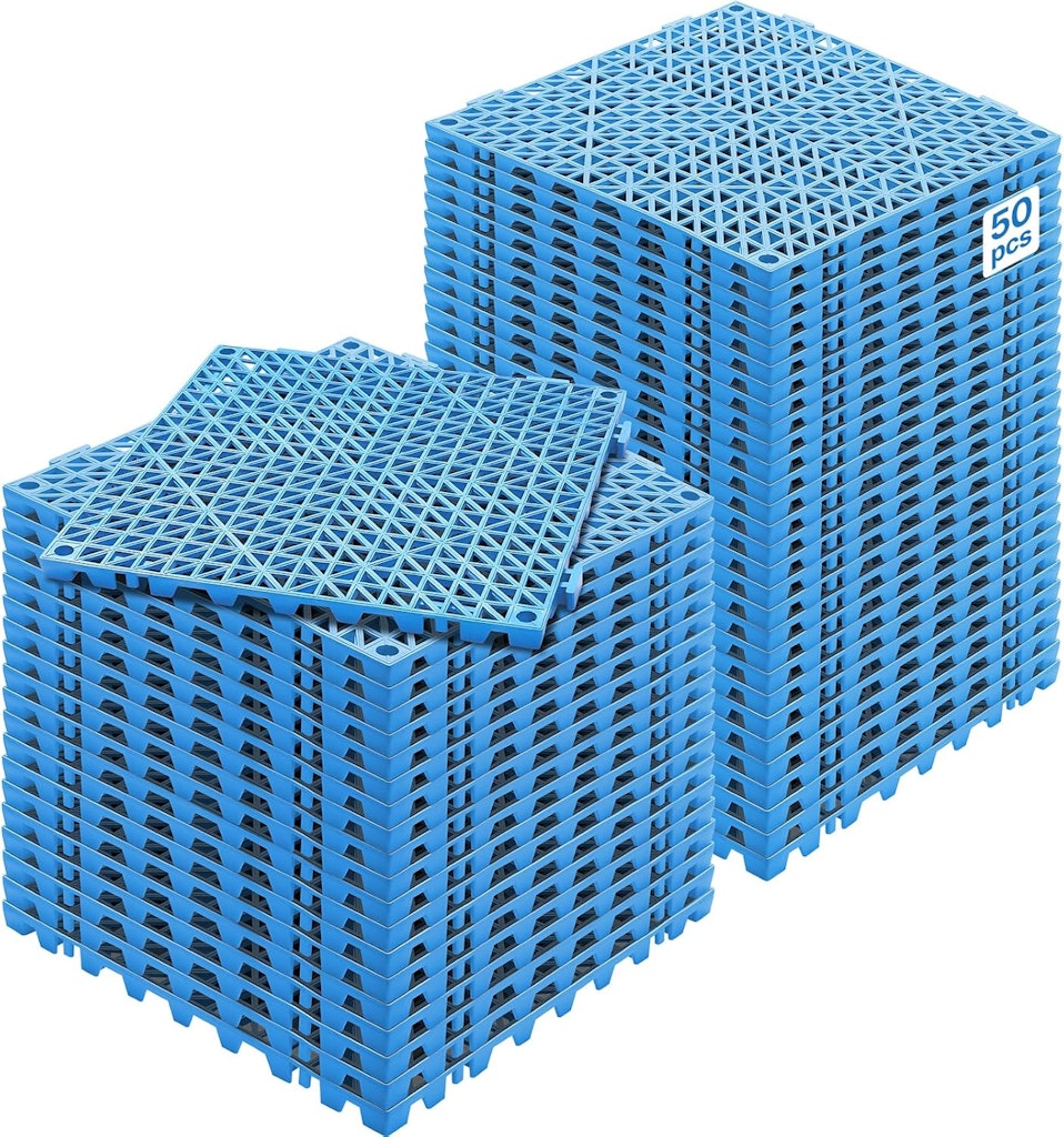 Vevor 12" x 12" Interlocking Tile 50-Pack: $70
