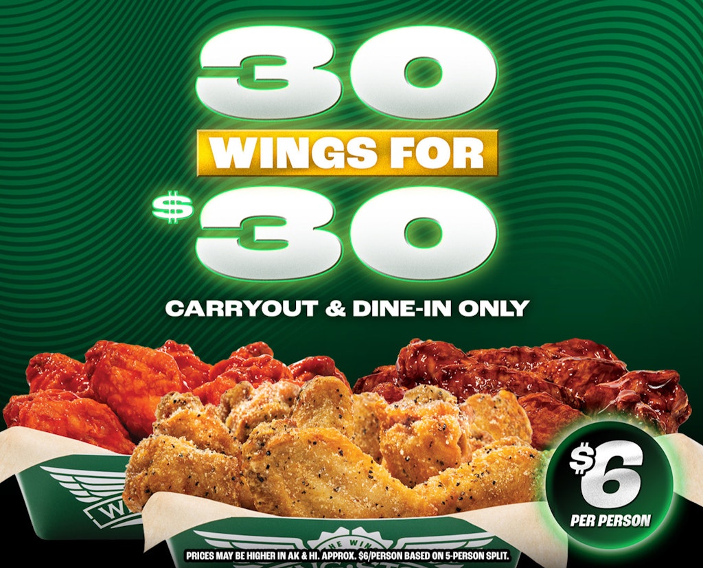 Wingstop Wings: 30 for $30