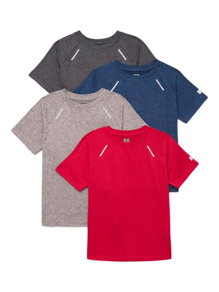 Russell Athletic Boys' Runner Tech T-Shirt 4-Pack: $9.07