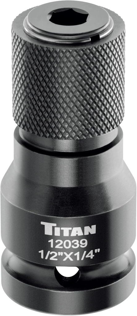 Titan 1/2" Drive to 1/4" Hex Drive Quick Change Adapter: $7.50