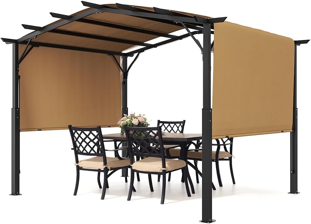 Vevor 10-Ft. Arched Outdoor Pergola: $150.99