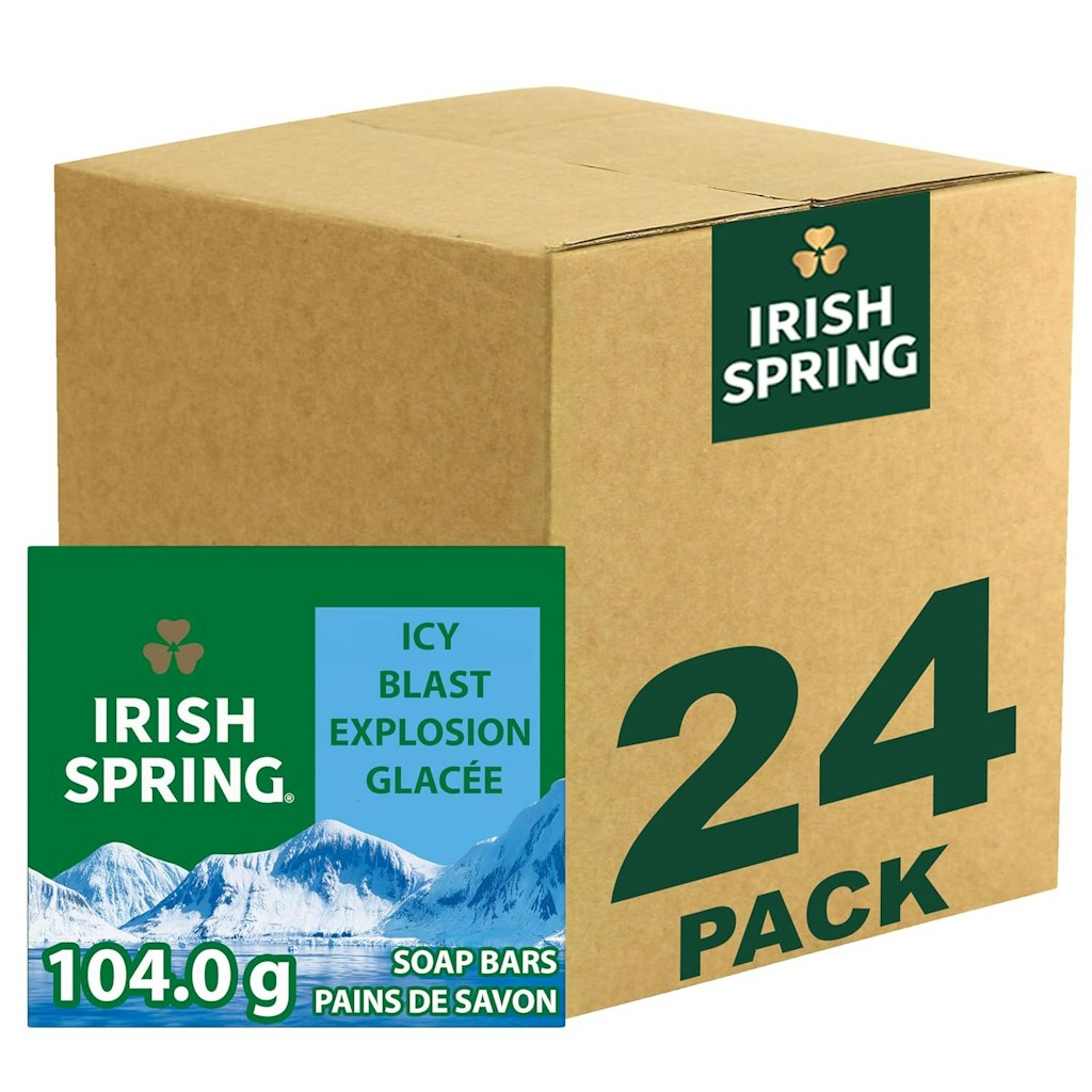 Irish Spring Icy Blast Bar Soap 24-Pack: $15 w/ Subscribe & Save Irish Spring Icy Blast Bar Soap 24-Pack: $15 w/ Subscribe & Save
