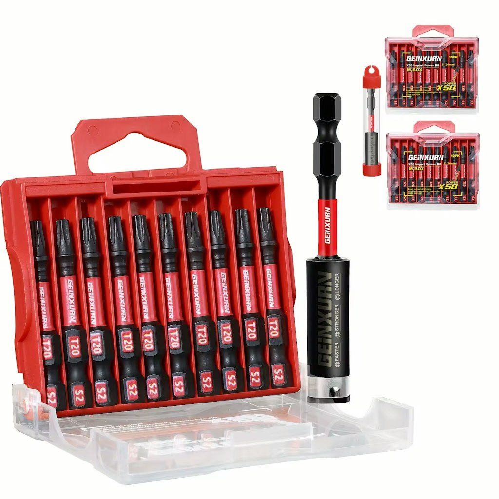 21-Piece 50mm Impact Magnetic Screwdriver Bit Set: $10