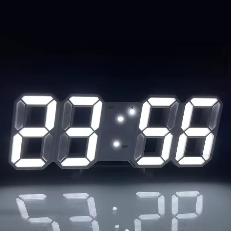 3D LED Clock w/ Temperature: $2.99