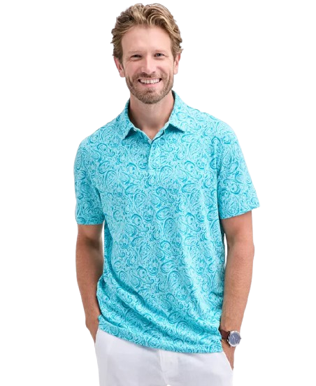 Club Room Men's 100% Paisley Pima Cotton Polo Shirt: $9.96