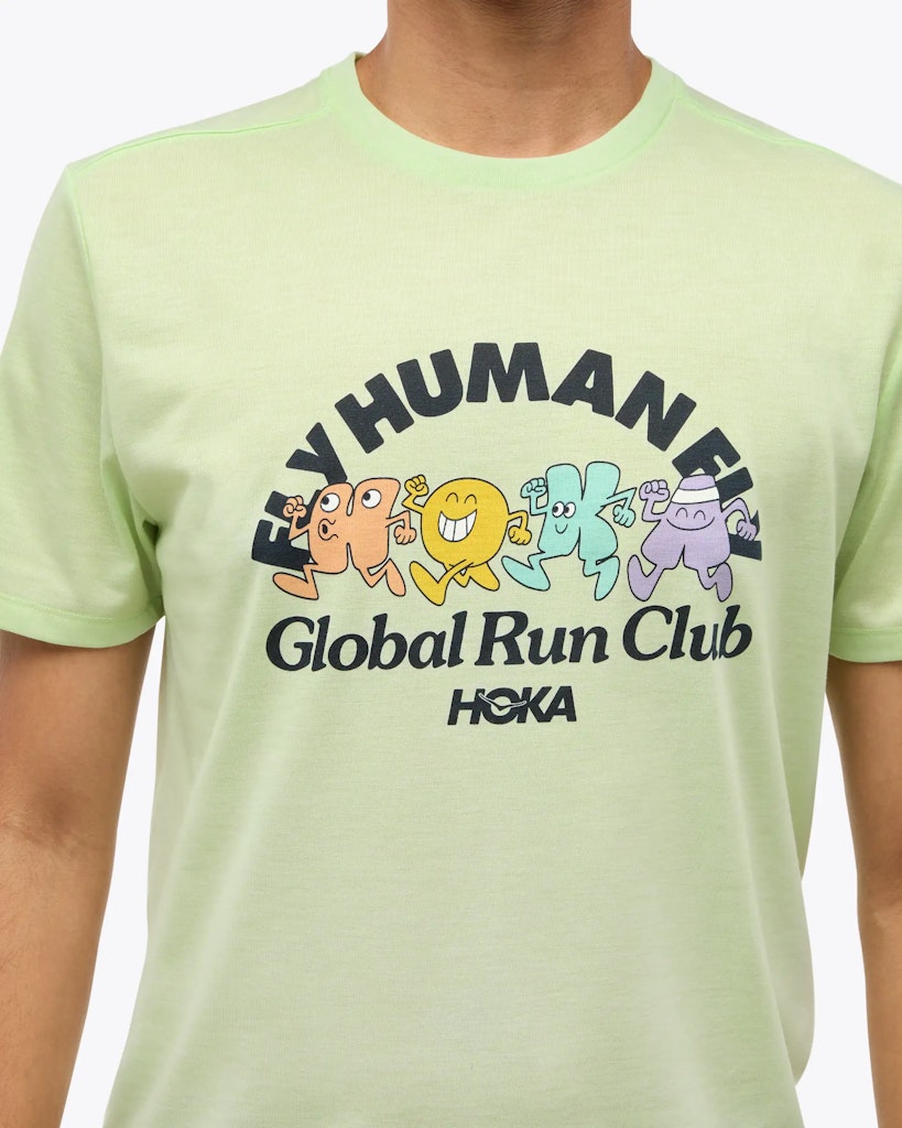 Hoka Men's Fly Humanely Global Run Club GlideTech T-Shirt: $34 Hoka Men's Fly Humanely Global Run Club GlideTech T-Shirt: $34