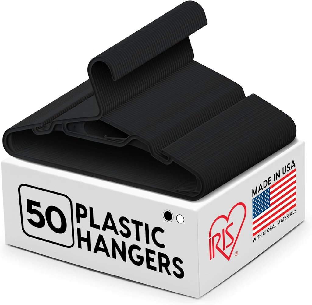 IRIS USA Lightweight Flexible Hangers 50-Pack: $19