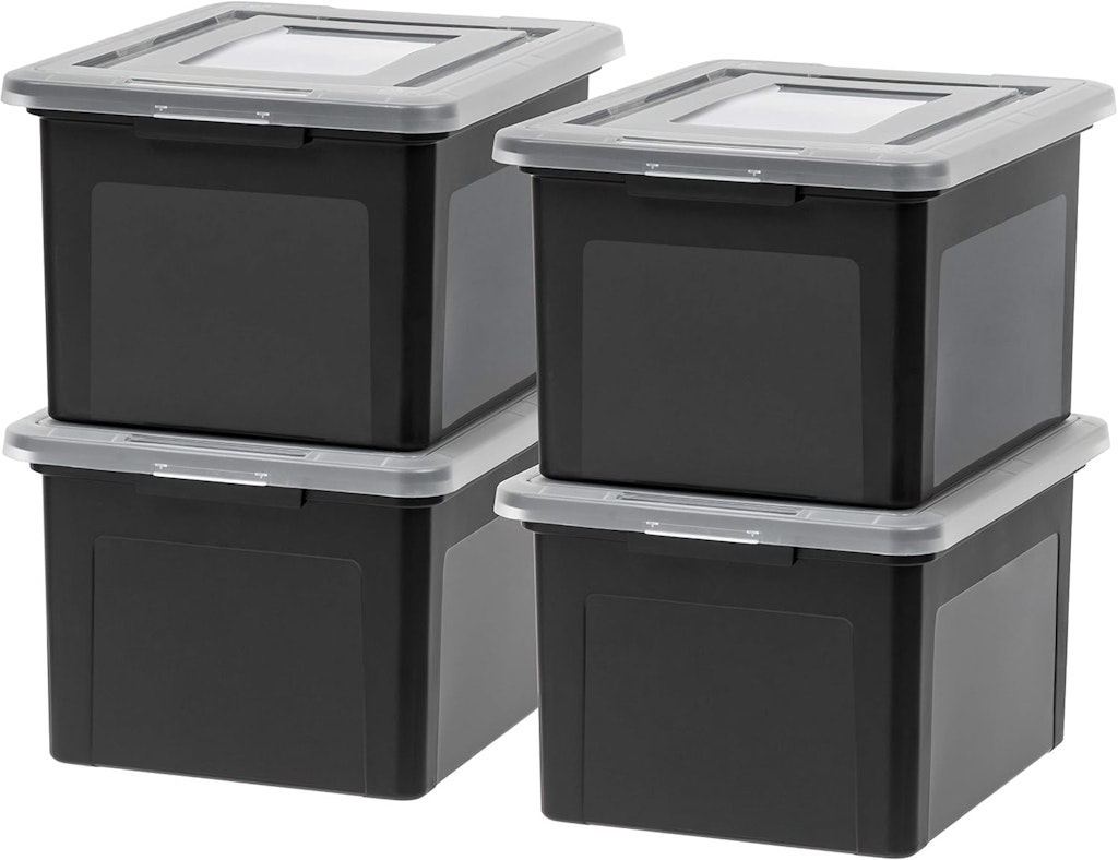 IRIS USA 35-Quart File Box 4-Pack: $32