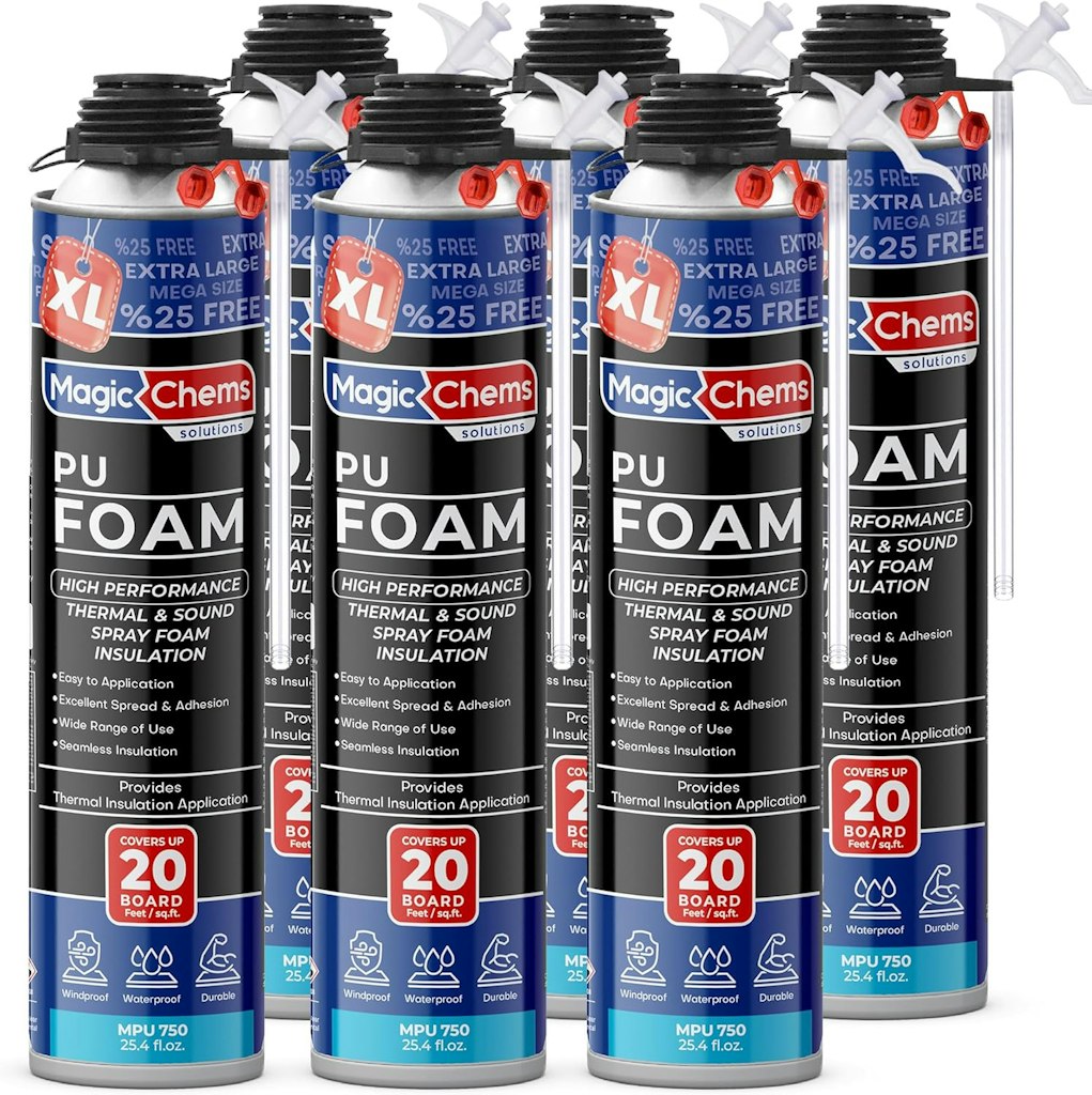 Magic Chems 25.4-oz. Cans Spray Foam Insulation 6-Pack: $66.99 Magic Chems 25.4-oz. Cans Spray Foam Insulation 6-Pack: $66.99