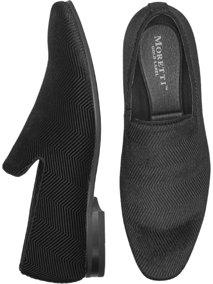 Moretti Men's Silas Velvet Chevron Smoking Shoes: $19.99 Moretti Men's Silas Velvet Chevron Smoking Shoes: $19.99