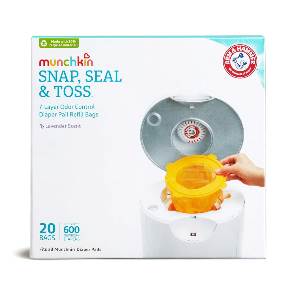 Munchkin Arm & Hammer 20-Count Diaper Pail Snap Seal & Toss Refill Bags: $14 Munchkin Arm & Hammer 20-Count Diaper Pail Snap Seal & Toss Refill Bags: $14