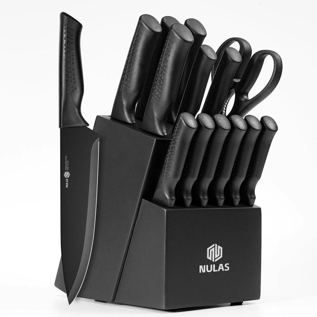 Nulas 15-Piece Self-Sharpening Knife Set w/ Block: $29.99 Nulas 15-Piece Self-Sharpening Knife Set w/ Block: $29.99