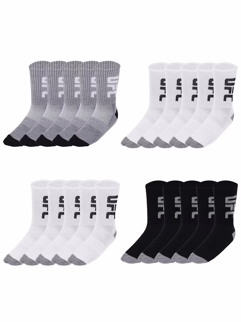 UFC Men's Lightweight Crew Socks 20-Pack: $9.70
