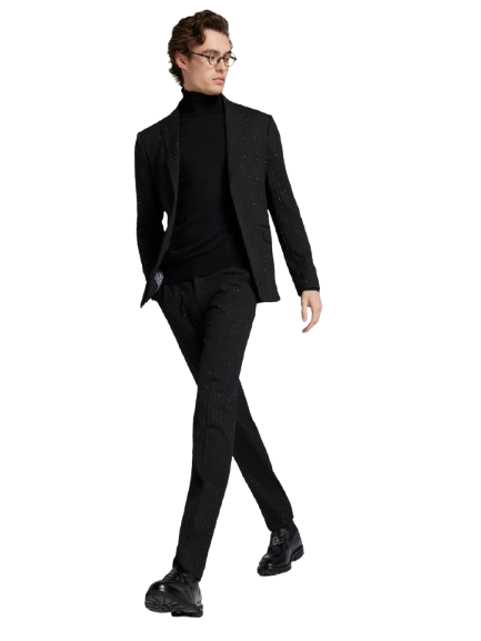 Egara Men's Skinny Fit Stripe Suit: $79.98