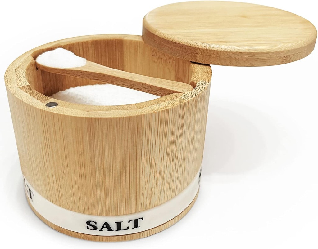 Bamboo Salt Container: $9.98