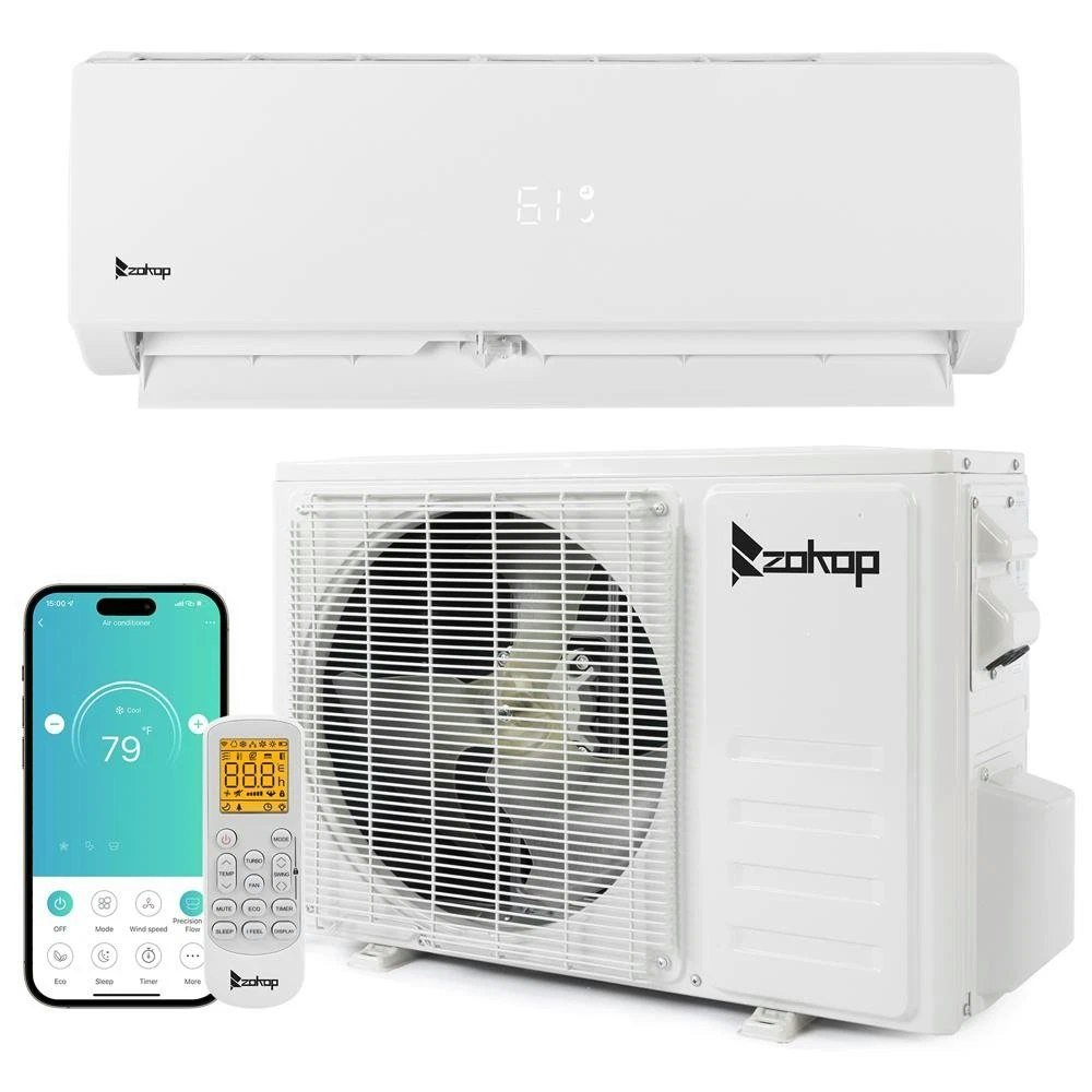Zokop Mini Split Air Conditioner Heat Pump w/ Remote: $339