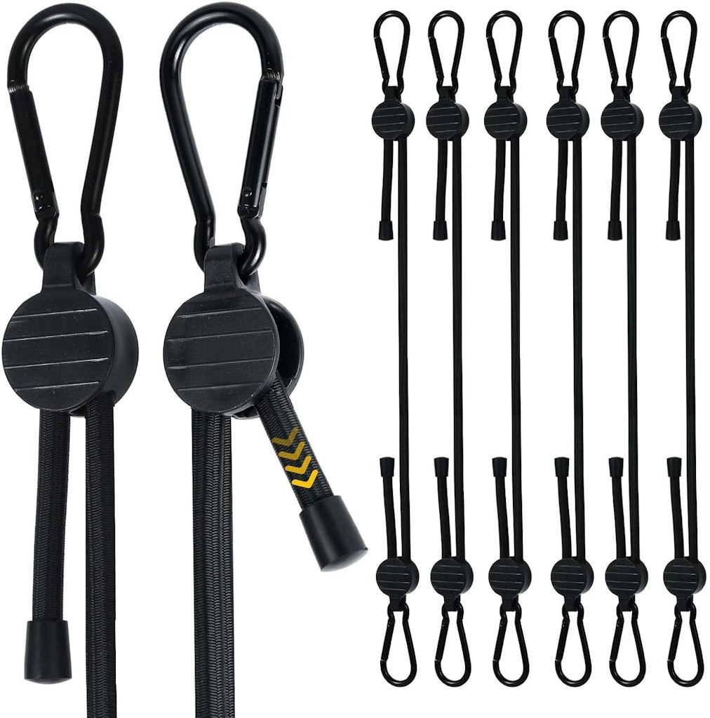 Adjustable Bungee Cords with Hooks 6-Pack: $9.49